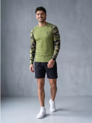 Funktionelle Kompression von Männern t -Shirt Premium ALTISPORT VOJ/ALM038TR03 GRÜN/KHAKI