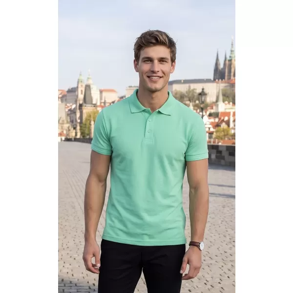  Herren-T-Shirt mit Kragen ALTISPORT NoPrint NP/ALM302 MINZE 