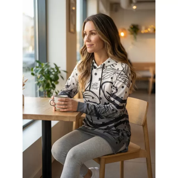  Hochwertiges Funktions-Sweatshirt für Damen ALTISPORT VOJ/ALW045MI03 SCHWARZ UND WEIß 