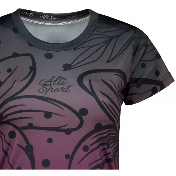  Hochwertiges Funktions-T-Shirt für Damen ALTISPORT VOJ/ALW045TR01 LILA/SCHWARZ 