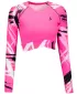 Hochwertiges Funktions-Crop-Top mit langen Ärmeln für Damen ALTISPORT VOJ/ALW039TR04 FLUO-ROSA