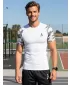 Hochwertiges Funktions-Kompressions-T-Shirt mit kurzen Ärmeln für Herren ALTISPORT VOJ/ALM038TR04 WEIß