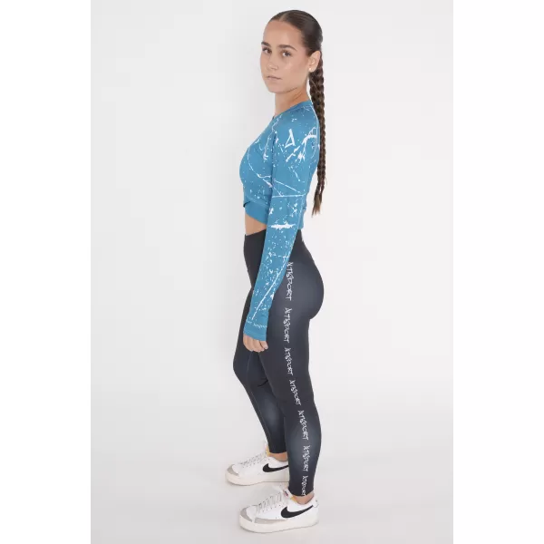 Hochwertiges Funktions-Crop-Top mit langen Ärmeln für Damen ALTISPORT VOJ/ALW034TR04 SMARAGD 
