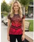 Hochwertiges Funktions-T-Shirt für Damen ALTISPORT VOJ/ALW045TR01 ROT UND SCHWARZ