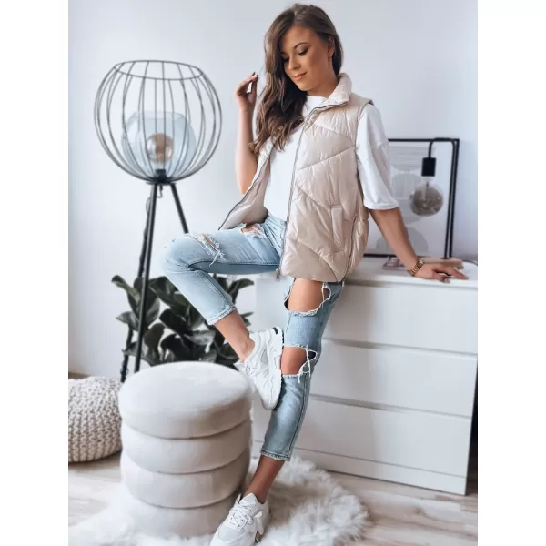  Damen DSTREET HOLO Weste TY3476 BEIGE Dstreet1 