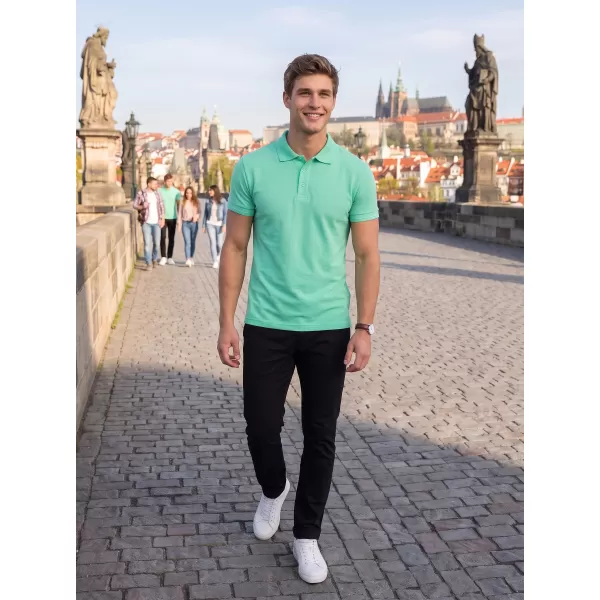  Herren-T-Shirt mit Kragen ALTISPORT NoPrint NP/ALM302 MINZE 