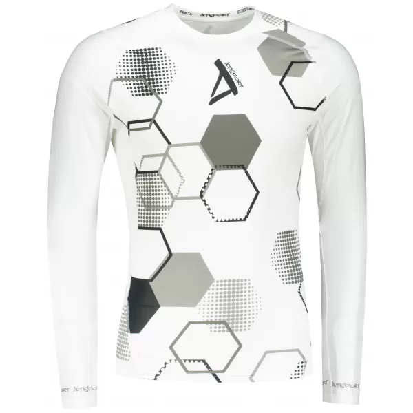  Hochwertiges funktionelles Kompressions-T-Shirt für Herren ALTISPORT VOJ/ALM037TR03 WEIß 