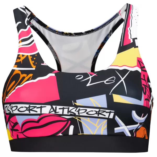  Premium-Sport-BH für Damen ALTISPORT VOJ/ALW041POD01 SCHWARZ 