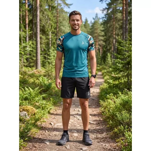 Hochwertiges Funktions-Kompressions-T-Shirt mit kurzen Ärmeln für Herren ALTISPORT VOJ/ALM038TR04 KEROSIN/BRAUN 