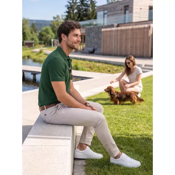  Herren-T-Shirt mit Kragen ALTISPORT NoPrint NP/ALM302 FLASCHENGRÜN 