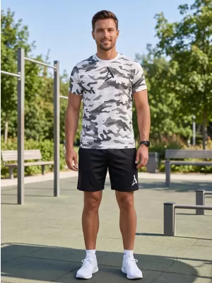 Funktionelles Premium-T-Shirt für Herren ALTISPORT VOJ/ALM038TR01 WEIß