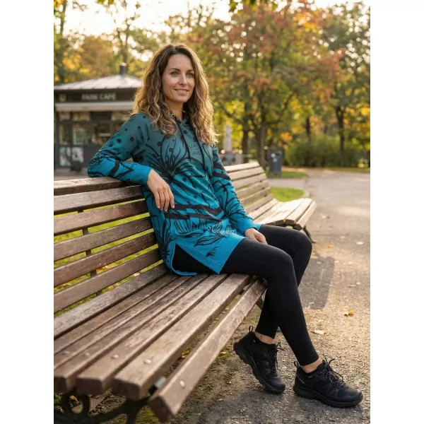  Hochwertiges Funktions-Sweatshirt für Damen ALTISPORT VOJ/ALW045MI03 SMARAGD/SCHWARZ 
