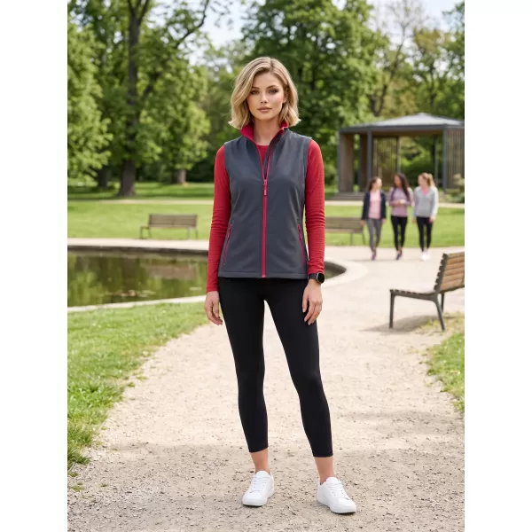  Softshellweste für Damen ALTISPORT NoPrint NP/ALW7211NJ EISENGRAU/ROT 