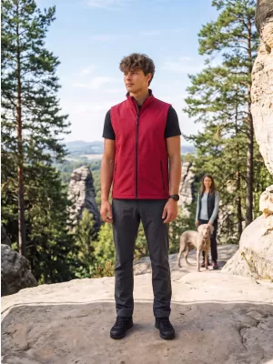 Herren-Softshellweste ALTISPORT NoPrint NP/ALM8211NJ ROT SCHWARZ