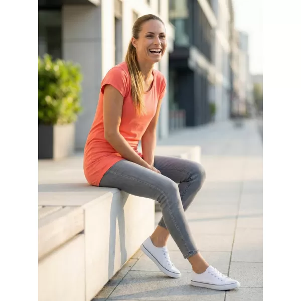  Langes T-Shirt für Damen ALTISPORT NoPrint NP/ALW321 KORALLE 
