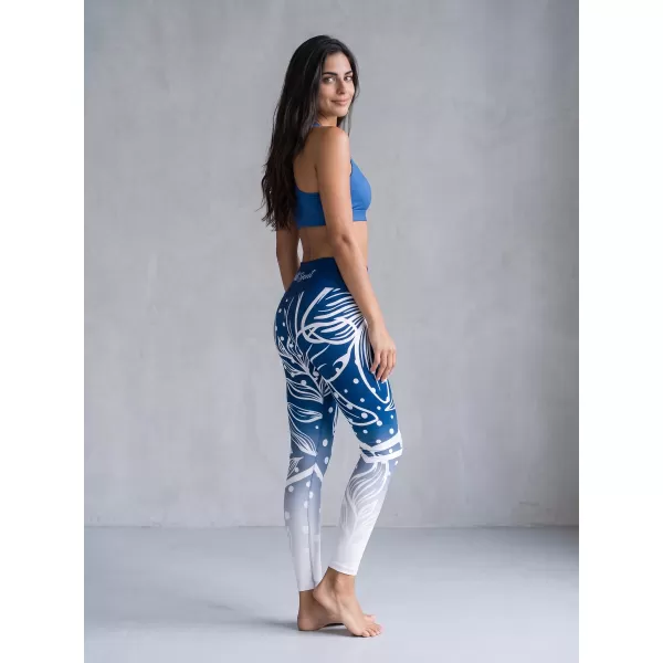  Lange Premium-Funktionsleggings für Damen ALTISPORT VOJ/ALW045LEG01 MARINEBLAU/WEIß 