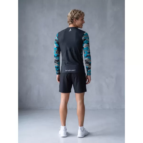  Funktionelle Kompression von Männern t -Shirt Premium ALTISPORT VOJ/ALM038TR03 KEROSIN/SCHWARZ 