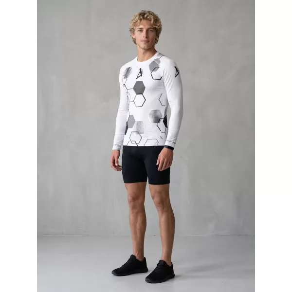  Hochwertiges funktionelles Kompressions-T-Shirt für Herren ALTISPORT VOJ/ALM037TR03 WEIß 