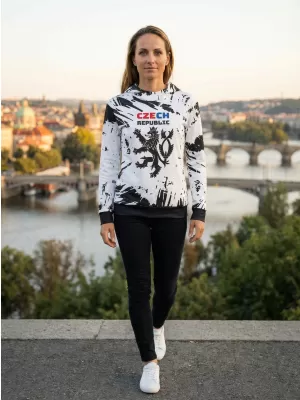 Hochwertiges Funktions-Sweatshirt für Damen ALTISPORT VOJ/ALW036MI01 ABSTRAKTION WEIß
