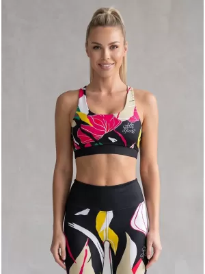 Premium-Sport-BH für Damen ALTISPORT VOJ/ALW042POD01 SCHWARZ