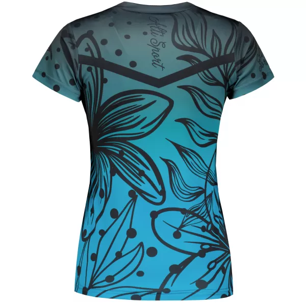  Hochwertiges Funktions-T-Shirt für Damen ALTISPORT VOJ/ALW045TR01 SMARAGD/SCHWARZ 