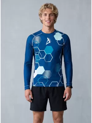 Hochwertiges funktionelles Kompressions-T-Shirt für Herren ALTISPORT VOJ/ALM037TR03 NAVY BLAU
