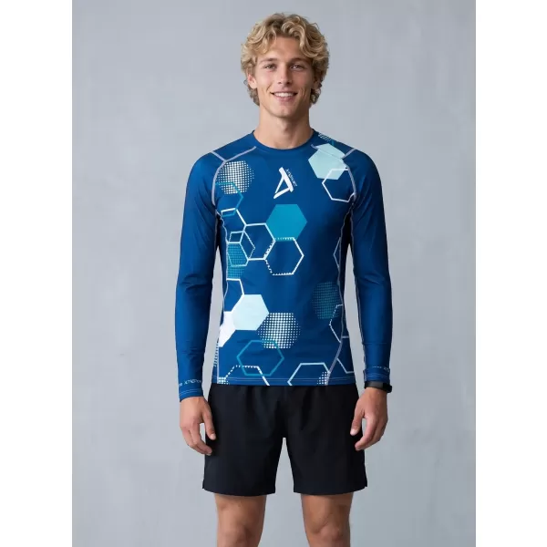  Hochwertiges funktionelles Kompressions-T-Shirt für Herren ALTISPORT VOJ/ALM037TR03 NAVY BLAU 