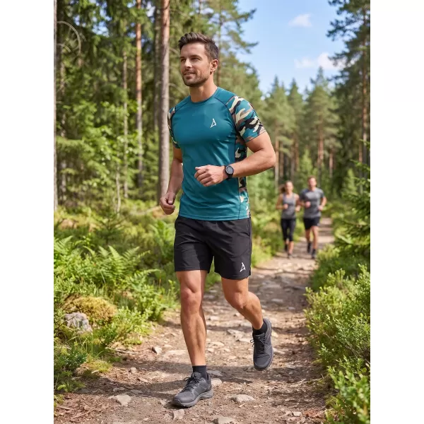  Hochwertiges Funktions-Kompressions-T-Shirt mit kurzen Ärmeln für Herren ALTISPORT VOJ/ALM038TR04 KEROSIN/BRAUN 
