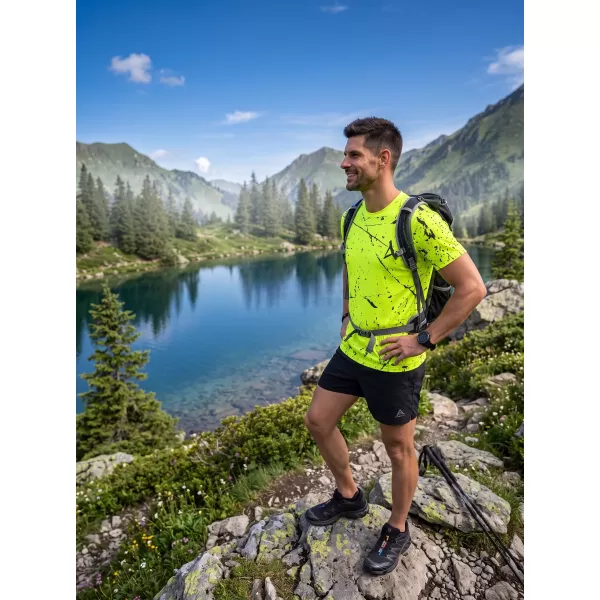  Funktionelles Premium-T-Shirt für Herren ALTISPORT VOJ/ALM034TR01 NEON GELB 