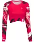 Hochwertiges Funktions-Crop-Top mit langen Ärmeln für Damen ALTISPORT VOJ/ALW039TR04 VIVA MAGENTA