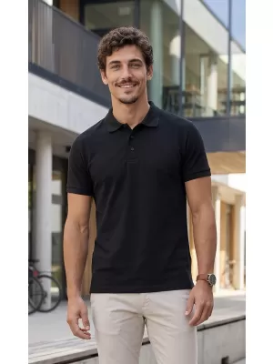 Herren-T-Shirt mit Kragen ALTISPORT NoPrint NP/ALM302 EBENHOLZGRAU