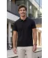 Herren-T-Shirt mit Kragen ALTISPORT NoPrint NP/ALM302 EBENHOLZGRAU