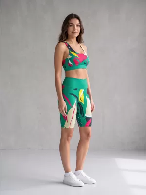 Hochwertige Damen-Funktionsleggings oberhalb des Knies ALTISPORT VOJ/ALW042LEG02 GRÜN