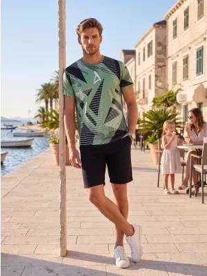 Funktionelles Premium-T-Shirt für Herren ALTISPORT VOJ/ALM044TR01 KHAKI/MILITÄR