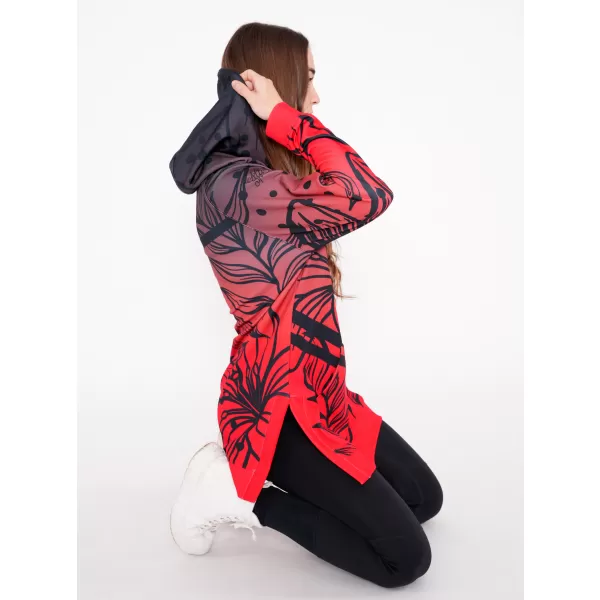  Hochwertiges Funktions-Sweatshirt für Damen ALTISPORT VOJ/ALW045MI03 ROT UND SCHWARZ 