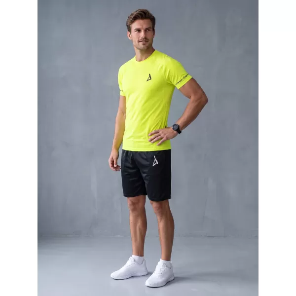 Hochwertiges Funktions-Kompressions-T-Shirt mit kurzen Ärmeln für Herren ALTISPORT VOJ/ALM000TR04 NEON GELB 