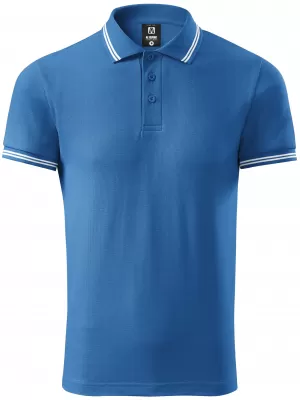 Herren-T-Shirt mit Kragen ALTISPORT NoPrint NP/ALM912 AZURBLAU