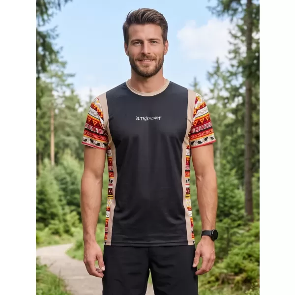  Funktionelles Premium-T-Shirt für Herren ALTISPORT VOJ/ALM043TR01 SCHWARZ BRAUN 