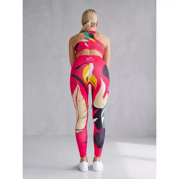  Lange Premium-Funktionsleggings für Damen ALTISPORT VOJ/ALW042LEG01 ROSA 