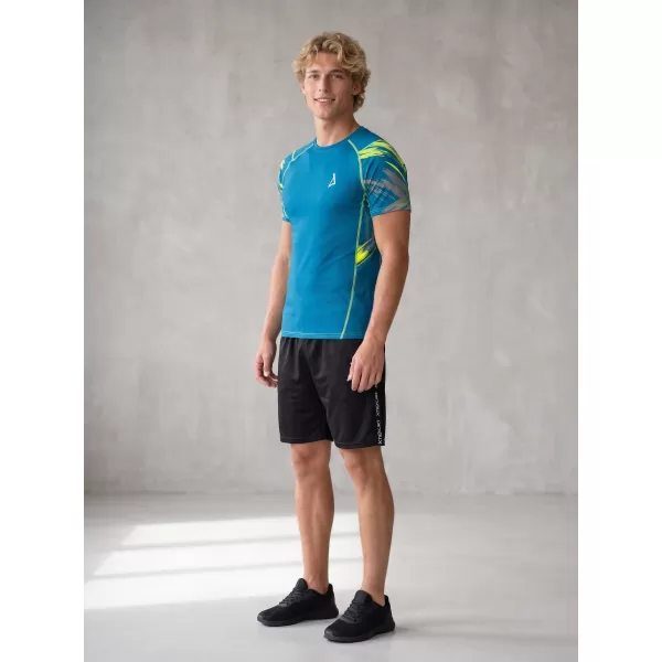  Hochwertiges Funktions-Kompressions-T-Shirt mit kurzen Ärmeln für Herren ALTISPORT VOJ/ALM039TR04 KEROSIN 