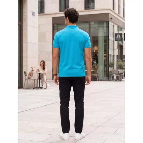  Herren-T-Shirt mit Kragen ALTISPORT NoPrint NP/ALM302 TÜRKIS 