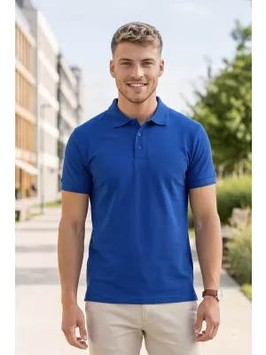 Herren-T-Shirt mit Kragen ALTISPORT NoPrint NP/ALM302 KÖNIGSBLAU