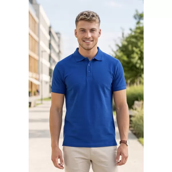  Herren-T-Shirt mit Kragen ALTISPORT NoPrint NP/ALM302 KÖNIGSBLAU 