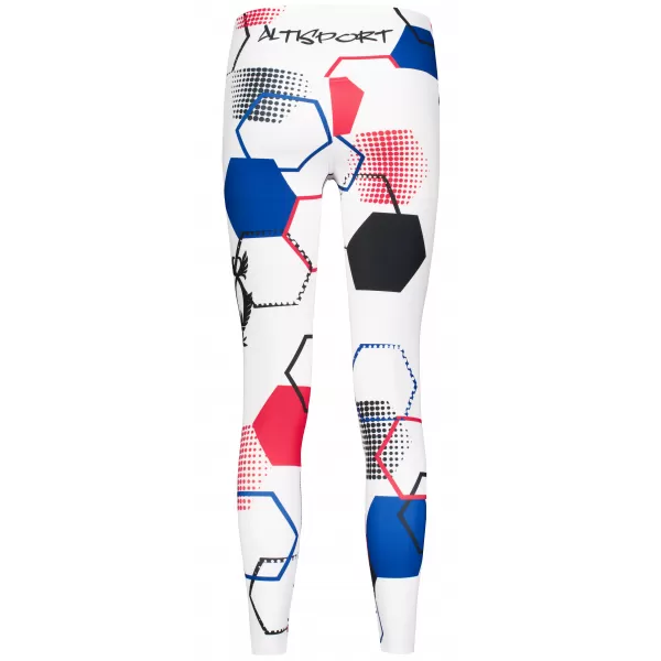  Lange Premium-Funktionsleggings für Damen ALTISPORT VOJ/ALW036LEG01 HEXA WEIß 