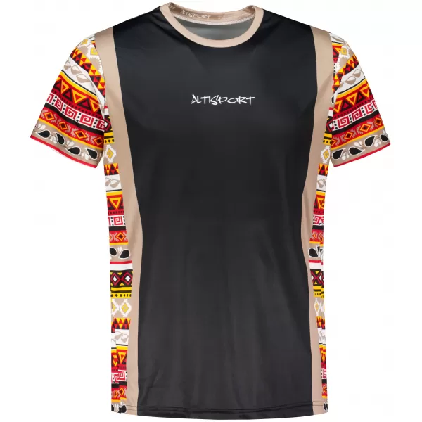  Funktionelles Premium-T-Shirt für Herren ALTISPORT VOJ/ALM043TR01 SCHWARZ BRAUN 
