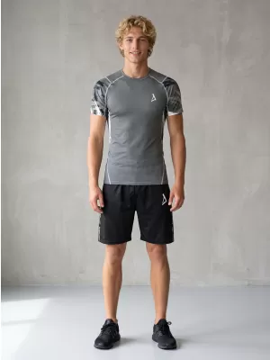 Hochwertiges Funktions-Kompressions-T-Shirt mit kurzen Ärmeln für Herren ALTISPORT VOJ/ALM039TR04 GRAU
