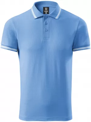 Herren-T-Shirt mit Kragen ALTISPORT NoPrint NP/ALM912 HIMMELBLAU