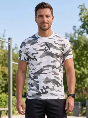 Funktionelles Premium-T-Shirt für Herren ALTISPORT VOJ/ALM038TR01 WEIß