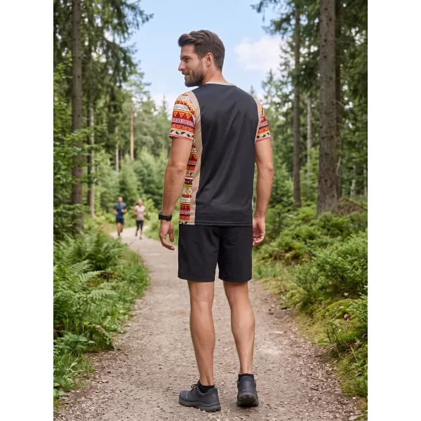  Funktionelles Premium-T-Shirt für Herren ALTISPORT VOJ/ALM043TR01 SCHWARZ BRAUN 
