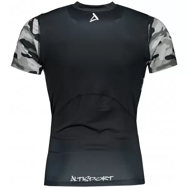  Hochwertiges Funktions-Kompressions-T-Shirt mit kurzen Ärmeln für Herren ALTISPORT VOJ/ALM038TR04 GRAU 